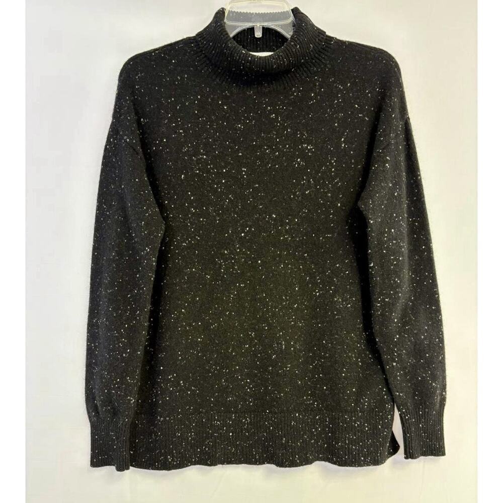 Bella Dahl Black Cashmere Speckled Turtleneck Sweater Size Women's XS - Picture 3 of 14